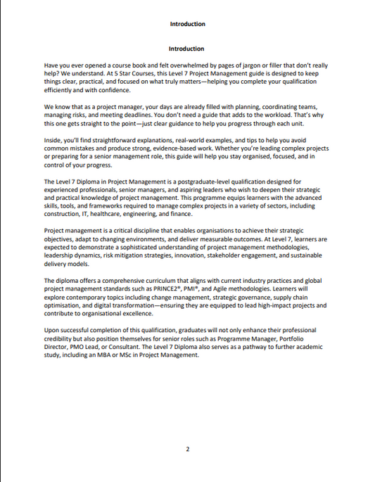 Completing Your Level 7 Diploma in Project Management