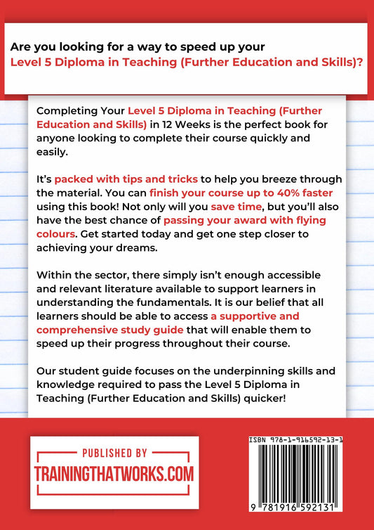 Completing Your Level 5 Diploma in Teaching (Further Education and Skills) Course Guide