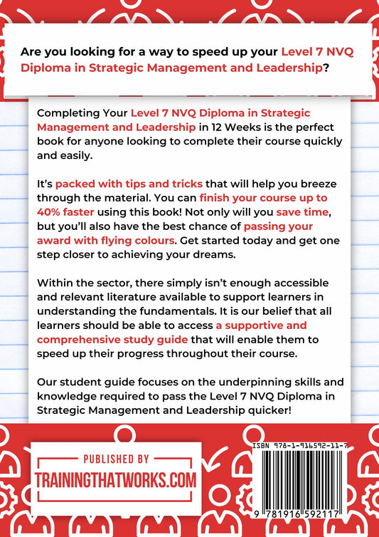 Completing Your Level 7 Diploma in Strategic Management and Leadership in 12 Weeks