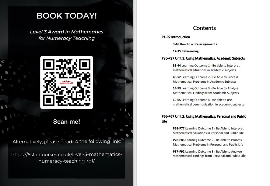 Completing Your Level 3 Award in Mathematics for Numeracy Teaching in 4 Weeks