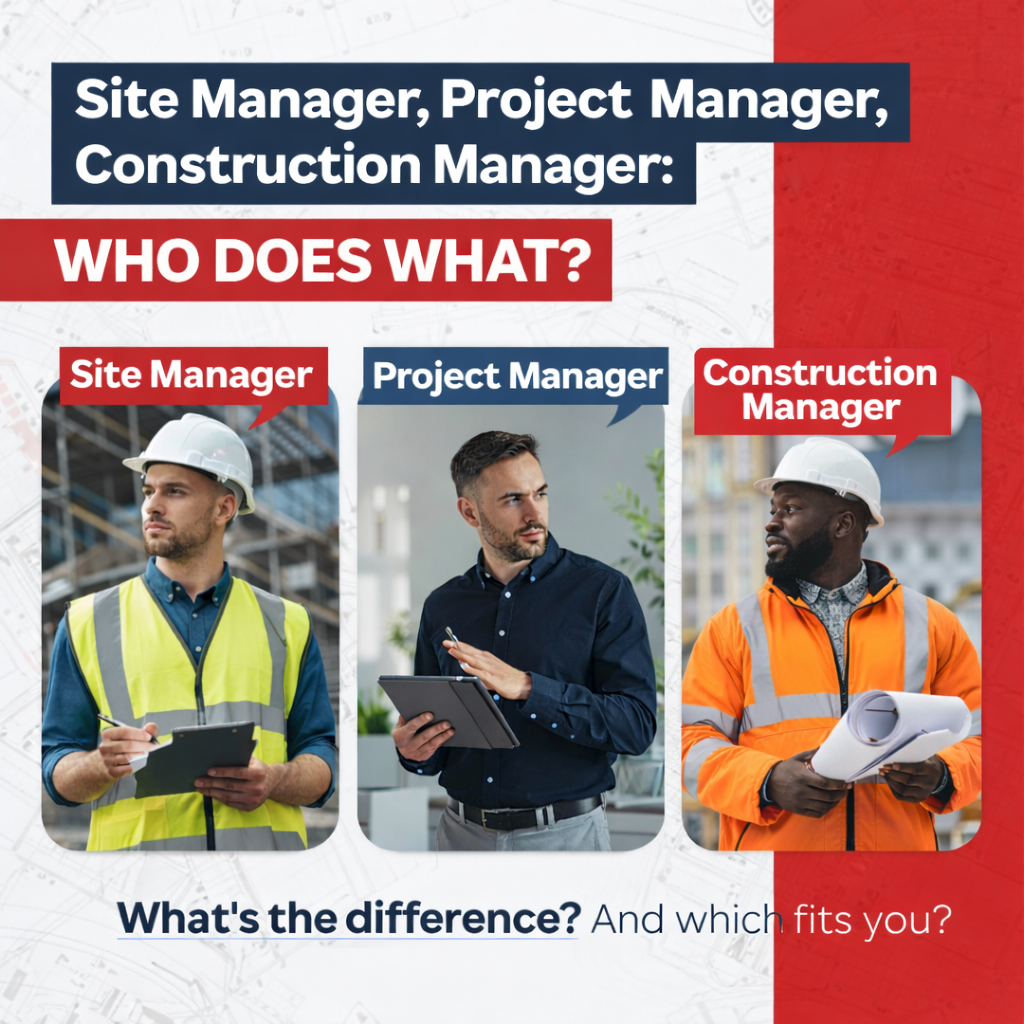 Site Manager, Project Manager or Construction Manager, Which course do I need?