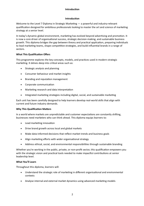 Completing Your Level 7 Diploma in Strategic Marketing