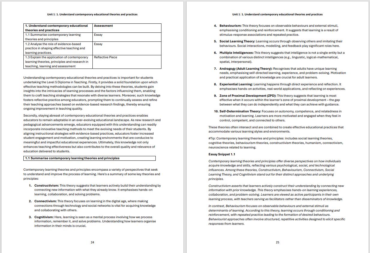 Completing Your Level 5 Diploma in Teaching (Further Education and Skills) Course Guide