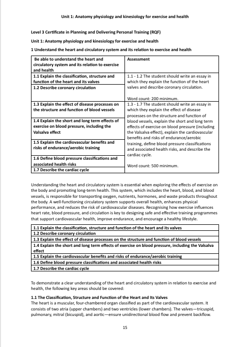 Level 3 Certificate in Planning and Delivering Personal Training e-book